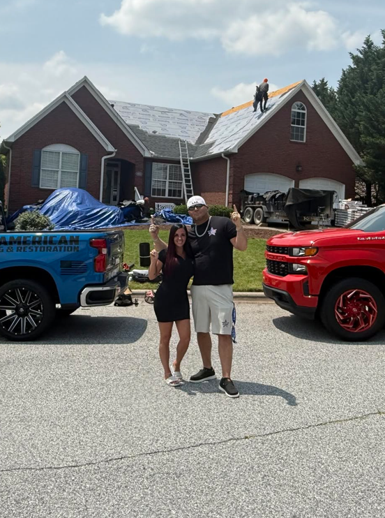 Jason, owner of All American Roofing & Restoration, on-site at a roof replacement